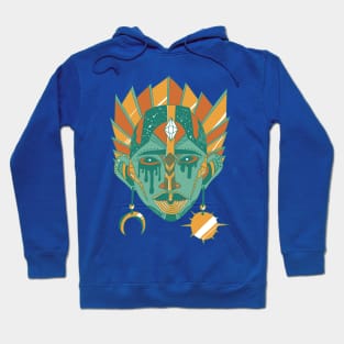 Mountain Green African Mask No 12 Hoodie